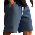 thumbnail image 2 of Xuniizn Mens Shorts Plus Size Drawstring Elastic Waist Summer Casual Beach Shorts with Pockets Soft Loose Waffle Bermuda Basketball Running Shorts, M-4XL, 2 of 5