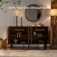 thumbnail image 6 of 60" Buffet Sideboard Cabinet with Storage,Adjustable Shelves Console Table,Large Credenza with 4 Doors,Wood Mid Century Modern Sideboard for Kitchen and Living Room, 6 of 8