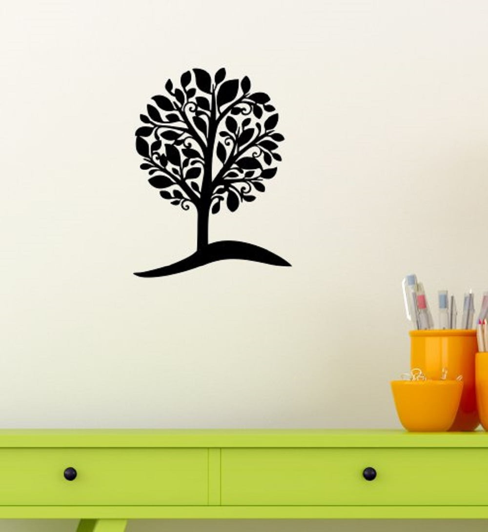 Small Tree Wall Decal Sticker with Branches Leaves for Home Decor