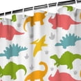 thumbnail image 3 of Colorful Dinosaurs DiverseSilhouettes Pattern Shower Curtain 72"x72" ,Bathroom Decorative Shower Curtains Set with 12 Hooks,Modern Waterproof Washable Shower Curtain, 3 of 6