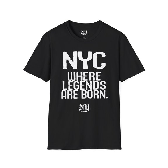 NYC Where Legends Are Born: NY Vibe Official Logo Unisex Softstyle T-Shirt