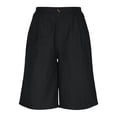 thumbnail image 7 of XuJwPNcy Bermuda Jean Shorts for Women High Waisted Trendy Stretchy Denim Shorts Wide Leg Knee Length Loose Fit Long Shorts, 7 of 7