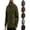 Army Green, variant on Men Jacket Stand Up Collar Zipper Top Solid Color Long Sleeve with Pocket Casual for Daily Warm Outerwear