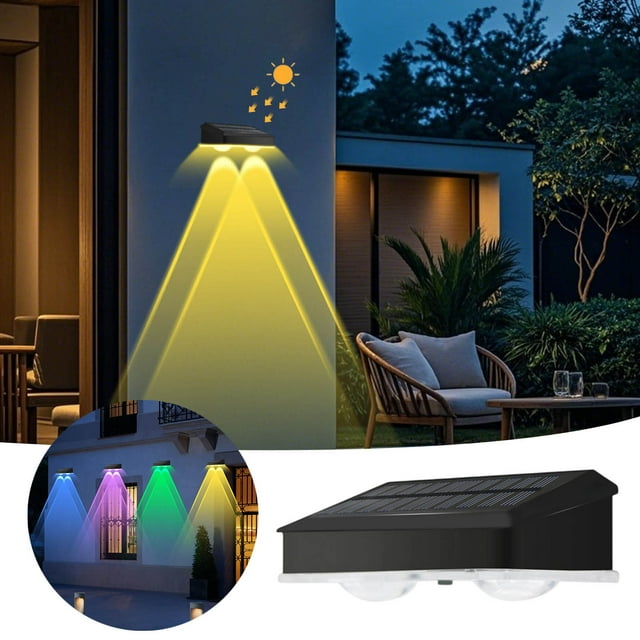 Solar Fence Lights 8 Fixed Colors And RGB Cycling Mode. IP64 Ambient Solar Lights Suitable For Backyards Steps And Balustrades 1pc Smart Light Bulb with Speaker Star Light Fixtures Ceiling String of