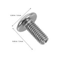 thumbnail image 2 of Phenofice 100Pcs Truss Head Screws Silver Threaded Screw Bolt For Secure Fastening Cabinet Drawer, 2 of 8
