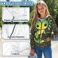 thumbnail image 6 of Uourmeti Geometry Art Axolotl Lightweight Zip Up Hoodie for Girls Long Sleeve with Pockets Comfy Casual Outerwear Teens Size 13-14, 6 of 7