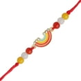 thumbnail image 5 of Rakhi set of 3 Family Pack Rakhi Lumba with dora for Brother and Bhabhi Kundan Beads Stone 3 Rakhis Rakhee Gifts for Bhai Veera Thread Bracelet Dori with Gift Pack in Bag for Raksha Bandhan Festival, 5 of 9