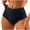 Black, variant on Jamicy Women's Underwear High Waisted Tummy Control Stripe Lace Underwear Solid Color Mesh Shapewear Panties for Women