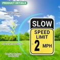 thumbnail image 2 of Uxcell 2-Pack Speed Limit 2 MPH Sign 12" x 8" Aluminum Weather Resistant Traffic Sign, 2 of 7