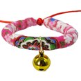 thumbnail image 1 of Collar ajustable para perro y gato, collar de corbata estampado con campana para accesorios para mascotas(A-2 (XS)), 1 of 2