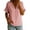 Pink, variant on Women's Button Down Shirts Short Puff Sleeve Dressy Tops Casual Loose Fit Cotton Linen Tshirts 2026 Black L