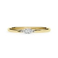 thumbnail image 2 of IGI Certified 0.10 Carat (ctw) Marquise Lab Grown Diamond Solitaire Stackable Engagement Promise Rings For Women In 18K Solid Yellow Gold | F-G, VS-SI Quality 1/10 Ctw Ring Size-7, 2 of 6
