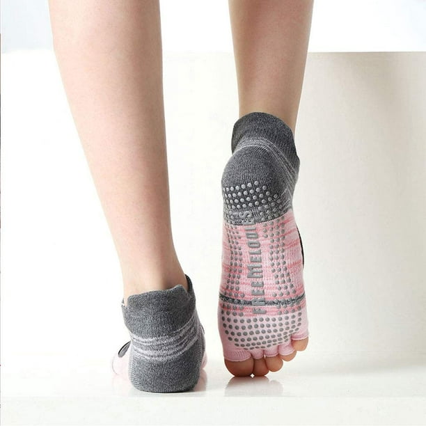 Yoga Socks for Women with Grip & Non Slip Toeless Half Toe Socks