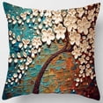 thumbnail image 4 of Yesfashion Oil Painting Tree Throw Pillow Case, Velvet Decorative Pillow Cover for Sofa Bedroom Car 18 x 18 inch, 4 of 9