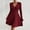 Wine, variant on Stichou Women Long Sleeve Ribbed Knit Short Dresses 2025 Fall Winter V Neck Casual Swing A Line Sweater Dress Black M