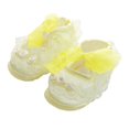thumbnail image 4 of NOKIO Baby Girls Mary Jane Flats with Bowknot Flowers Princess Wedding Dress Ballet Shoes Non-Slip Toddler First Walkers Newborn Crib Shoes Baby Girls Soft Soled Princess Shoes, 4 of 4