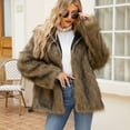 thumbnail image 2 of Women's Jacket Casual Long Sleeve Winter Coats Trendy Outerwear with Lapel Pockets Lightweight Comfortable Stylish, 2 of 2