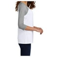 thumbnail image 3 of Yellow Rooster Women's Perfect Tri 3/4-Sleeve Female Raglan T-Shirt Grey Frost/ White 4XL, 3 of 6
