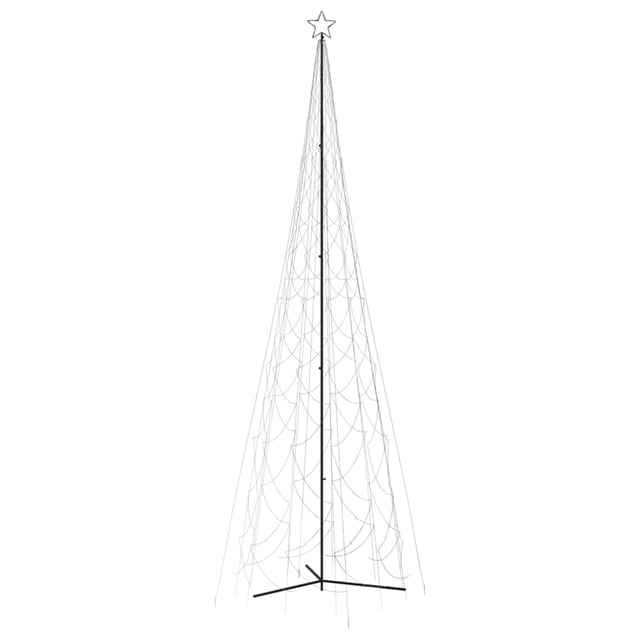 Árbol Cónico de Navidad vidaXL Blanco Frío 3000 LEDs 8 m