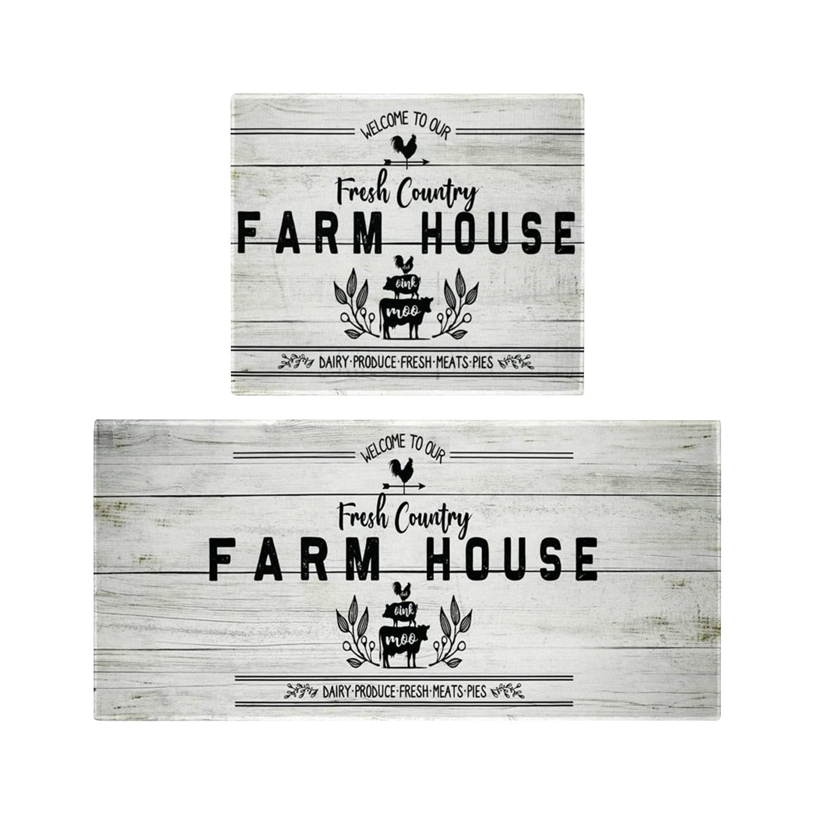asddcavvf Farmhouse Kitchen Floor Fatigue Mat Kitchen Mat Farmhouse Washable Carpet Used For Kitchen Carpet Two Piece Set 40x60cm+40x110cm