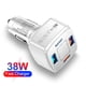 thumbnail image 2 of 4 puertos Dual USB Type-C PD 38W Cargador de coche Carga rápida para teléfono (Blanco), 2 of 9