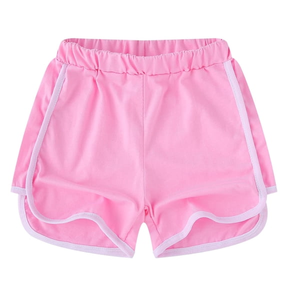 JAJAHO Girls Athletic Shorts Quick Dry Kids Active Running Gym Shorts Elastic Waist Lightweight Beach Bottoms 2-14Y