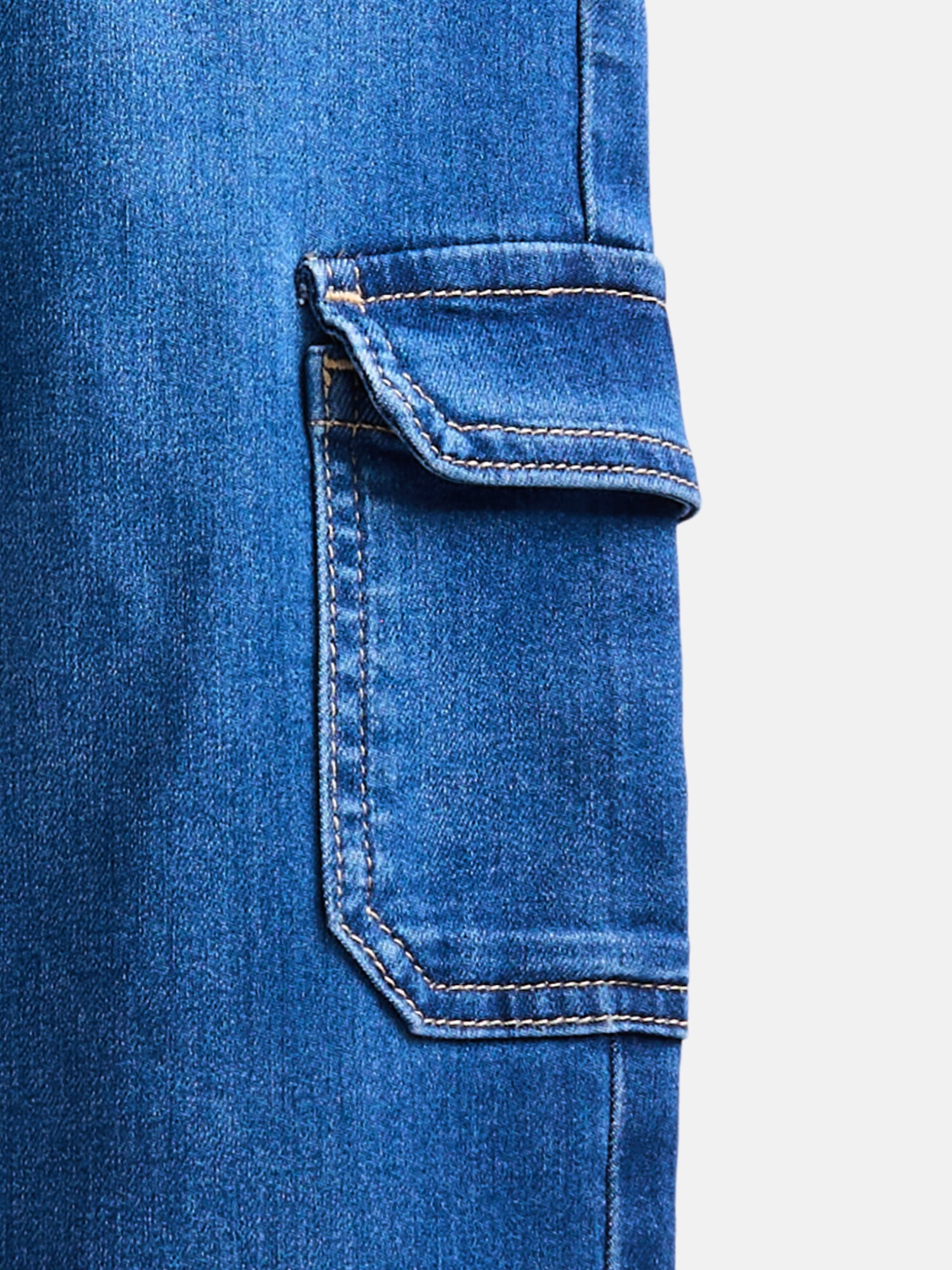 Wonder Nation Girls Wide Leg Cargo Jeans, Sizes 4-18 & Plus