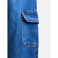 thumbnail image 3 of Wonder Nation Girls Wide Leg Cargo Jeans, Sizes 4-18 & Plus, 3 of 3