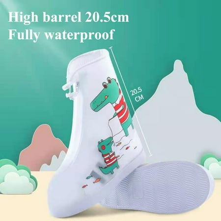 

Honrane 1 Pair Slip-proof Rainshoes Waterproof Cartoon Elephant Jellyfish Kids Rain Shoes for Outdoor