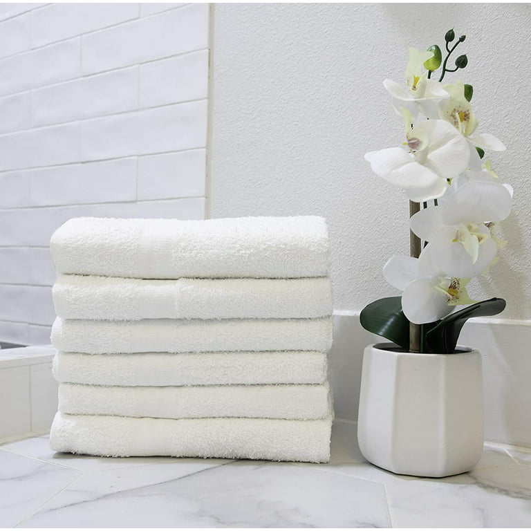 Pacific Linens Bath Towels Set - 22 x 44 Inches 100% Cotton - Absorbent, Quick Dry, Lightweight Thin Commercial Use Towel - Bulk Hotel Collection