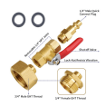 thumbnail image 3 of Dsseng RV Winterize Blowout Adapter Kit  Sprinkler Wintering Blowout Adapter for 1/4In Quick Connect Plug 3/4In GHT Garden Hose, 3 of 8