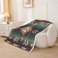 thumbnail image 2 of Southwestern Geometric Sherpa Blanket Western Aztec Fleece Blanket Boho Exotic Tribal Throw Blanket Queen 90"X90" Rustic Farmhouse Home Decor Bohemian American Plush Bed Blanket, 2 of 6