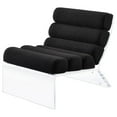 thumbnail image 4 of Serreta Boucle Upholstered Armless Accent Chair with Clear Acrylic Frame Black, 4 of 11