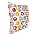 thumbnail image 2 of Haiem Colorful Donuts Print Velvet Soft Solid Decorative Square Throw Pillow Covers Set with Elegant Piping Christmas Cushion Case for Sofa Bedroom Car-20"x20", 2 of 8