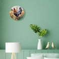 thumbnail image 4 of erolrail Rustic Wall Clock,Silent Non Ticking Wall Clocks for Living Room,Bedroom,Kitchen 12IN Rooster Color Big Animal Image, 4 of 5