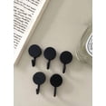 thumbnail image 3 of 6Pcs Black Self-Adhesive Wall Hooks No Damage Strong Door Hooks For Clothes, 3 of 6