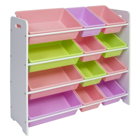 Best Choice Products Toy Bin Organizer Kids Childrens Storage Box Playroom Bedroom Shelf Drawer - Pastel (Best Kids Toy Store)