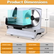 SuperDeal 7.5 Blade 150W Electric Commercial Household Meat Slicer Artifact Deli Food Bread Fruits