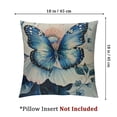 thumbnail image 4 of nygtbtfer Throw Covers Set of 2 Vintage Floral Botanical Aesthetic Nature Blue Outdoor Decoration 24x24in, 4 of 7