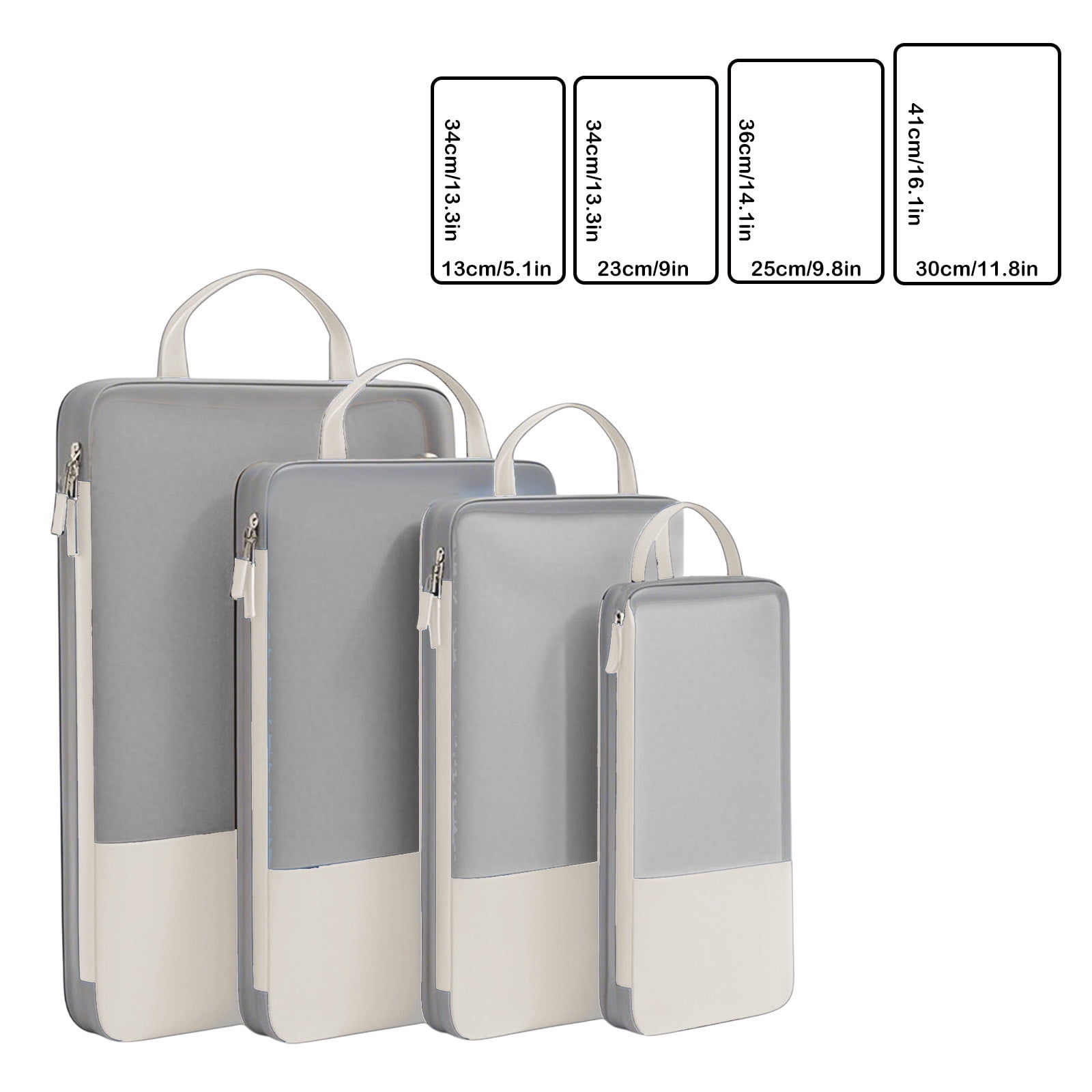 Matoen 4-Piece Travel Compression Packing Cubes Set - Lightweight Mesh Luggage Organizers for Effortless Packing, Space-Saving Storage Bags for Trips