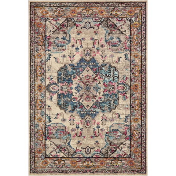 Unique Loom Oriental Traditional Area Rugs, Multi-color