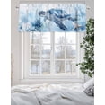 thumbnail image 5 of Blue Coastal Valances for Windows Sea Turtle Starfish Coral Ocean Summer Valance Rod Pocket Light Filtering Short Window Treatments Curtains for Kitchen Bathroom Living Room Bedroom, 42 x 12 Inch, 5 of 7