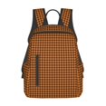 thumbnail image 1 of Disketp Black And Orange Houndstooth Mochila Ligera e Impermeable, Mochila de Día Resistente para Viajes, Senderismo y Uso Diario para Hombre y Mujer, 1 of 7