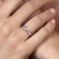 thumbnail image 4 of Gem Stone King 10K White Gold Lab Grown Diamond Engagement Ring for Women | 0.24 Cttw | Heart Shape 4MM | Gemstone April Birthstone | DEF Color | VVS-VS Clarity | Size 6, 4 of 6