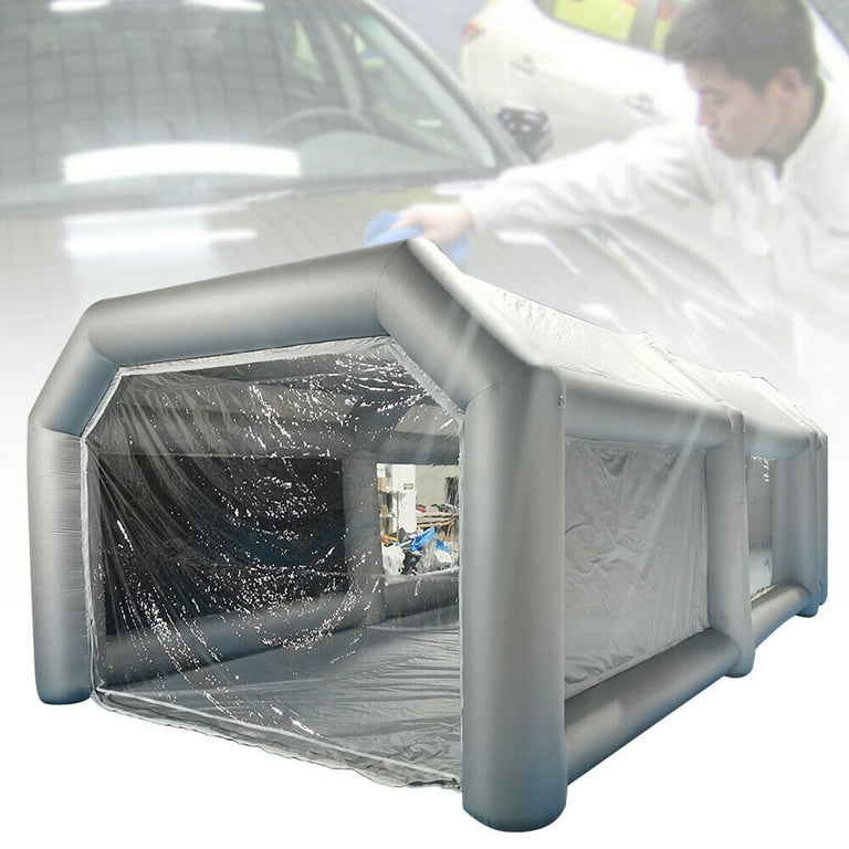 Inflatable Spray Booth Car Paint Tent 26x15x10FT Filter System 2 Blowers