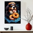 thumbnail image 3 of Bernese Mountain Art Canvas Fun Popcorn, Donuts and Lollipops Dogs. Watercolor Art Print, Canvas Canvas for wall decor living room, Bedroom, Bathroom. Funny Wall Art Decor, 3 of 4
