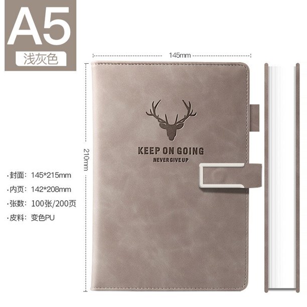 A5 Thick Notebook Journal PU Hard Cover Diary Notepad European Style Student Sketchbook Stationery Office Work Planner Note BookCN He Qiyong unisex