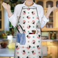 thumbnail image 6 of White Cow Fruit Pattern Apron-Garden Aprons for Women with Pockets-Cotton Linen Waterproof Kitchen Cooking Gardening Aprons Adjustable for Kitchen,Cooking,BBQ and Salon 33x27 Inch, 6 of 7