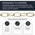 thumbnail image 2 of Amazing 10 Gauge Decorative Solid Steel Standard Link Fixture Chain | 3 Foot Increments |White Finish - Designed for unforgettable celebration needs, 2 of 5