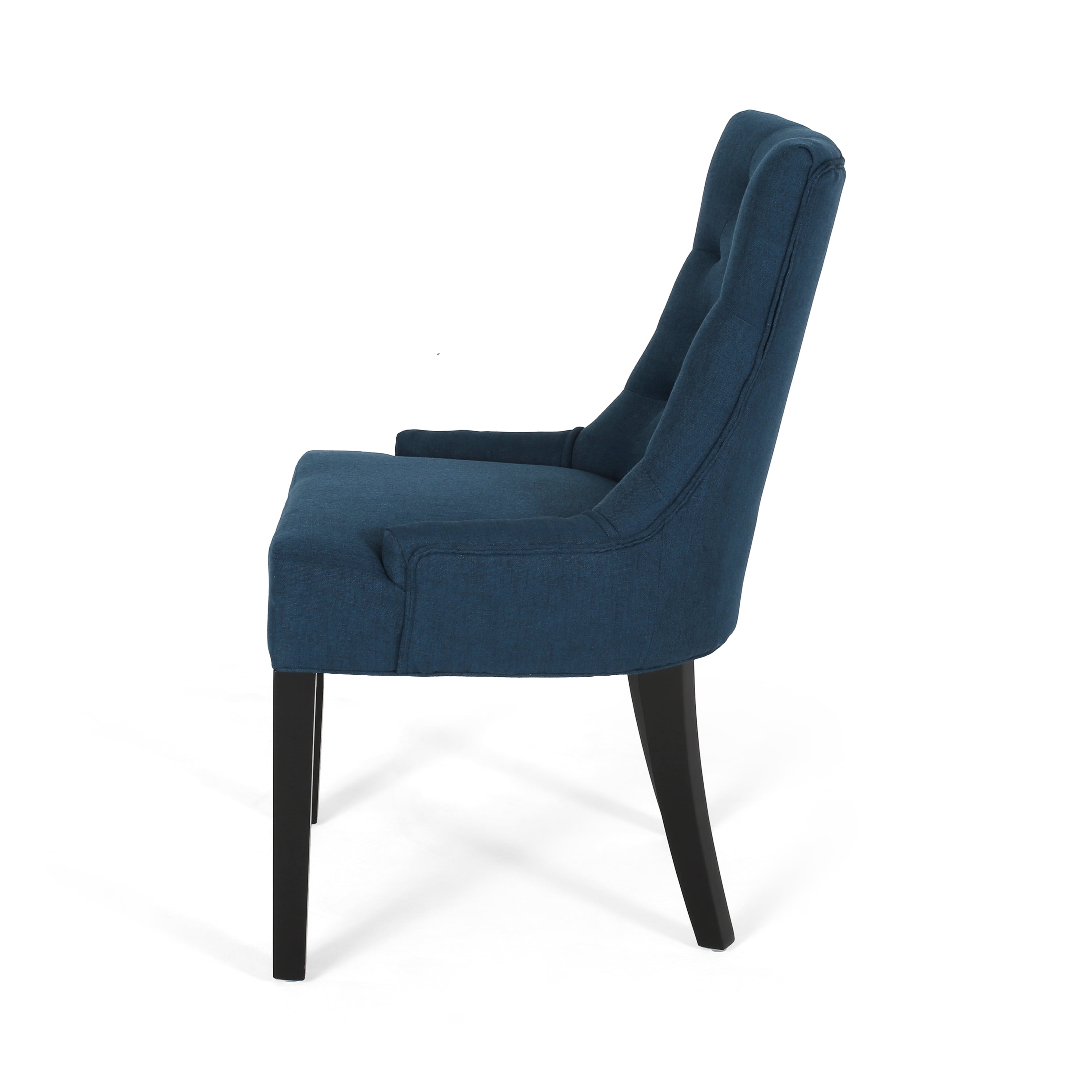 Noble House Tyler Indoor Contemporary Fabric Dining Chairs, Set of 4, Navy Blue